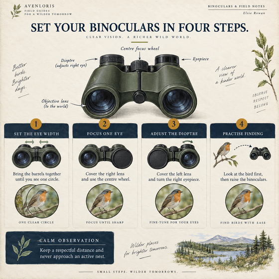 A sample page from Binoculars & ; Field Notes.